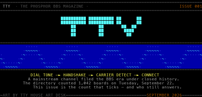 TTY Issue 001 cover — carrier wave